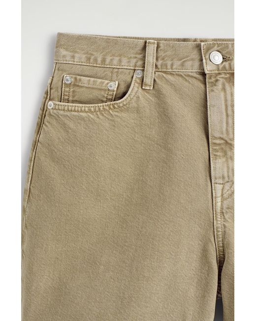 COS Natural High-Rise Denim Shorts