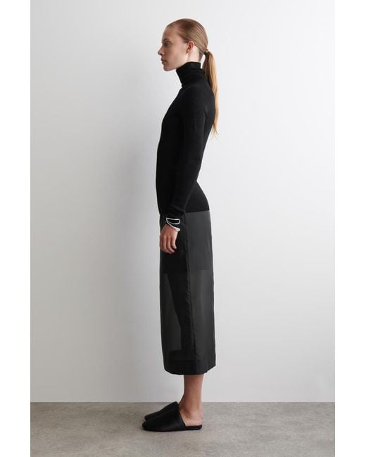 COS Black Sparkly Seamless Wool Top