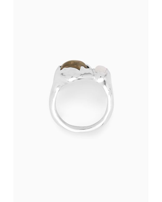 COS White Semi-precious Stone Pinky Ring