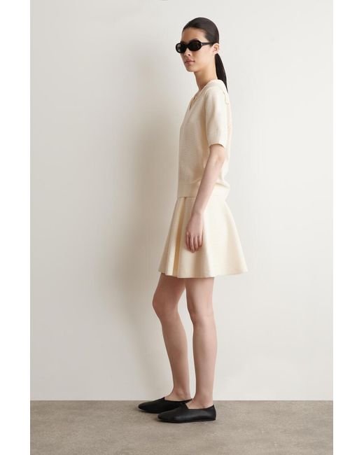 COS Natural Sailor-Collar Knitted Top