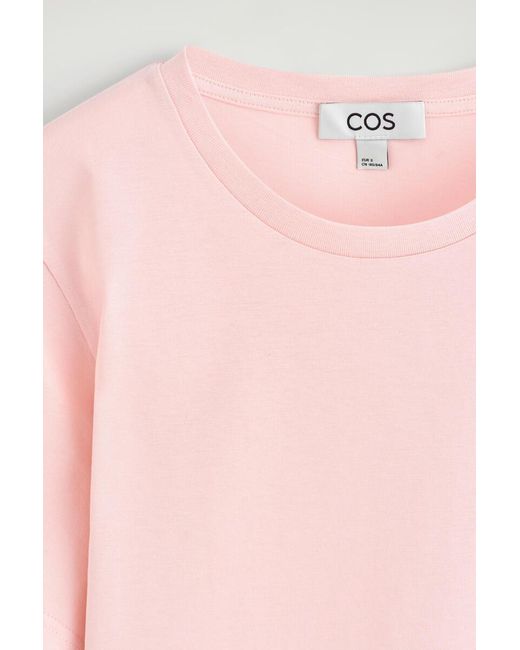 COS Pink Cotton Crew-Neck T-Shirt