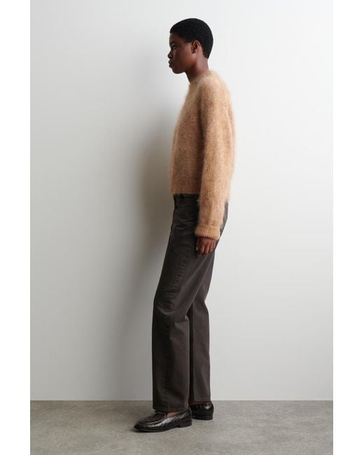 COS Natural Mohair-Wool Crew-Neck Sweater
