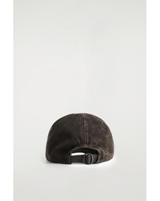 COS Brown Suede Baseball Cap
