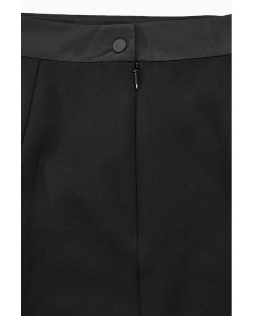 COS Black Shell-panel A-line Mini Skirt