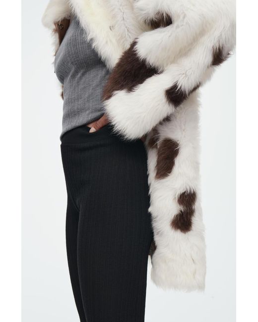 COS Black The Longline Merino Wool Leggings
