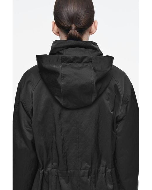 COS Black Waisted Utility Jacket
