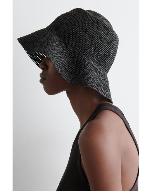 COS Straw Bucket Hat in Black | Lyst display picture 1