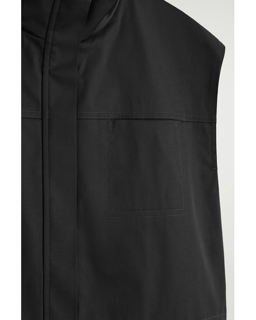 COS Mock-Neck Utility Vest in Black | Lyst