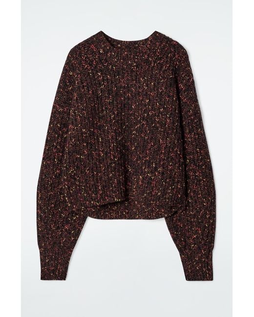 COS Brown Flecked Merino Wool Sweater