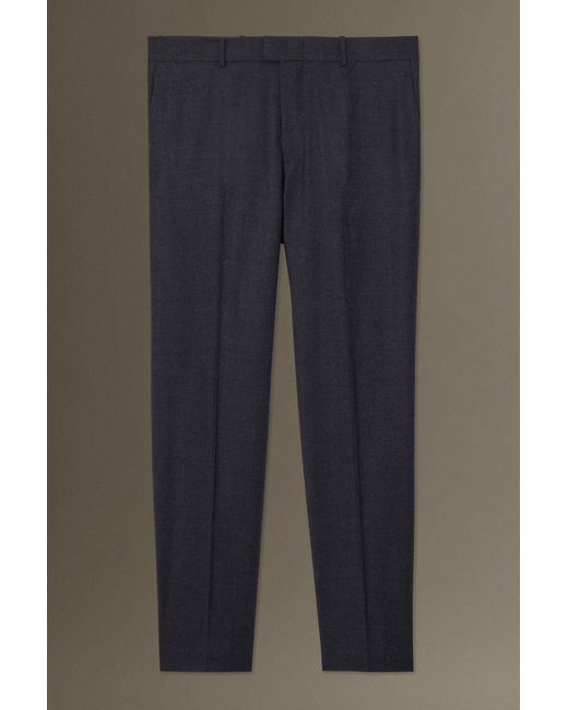COS Blue Wool-flannel Trousers - Straight for men