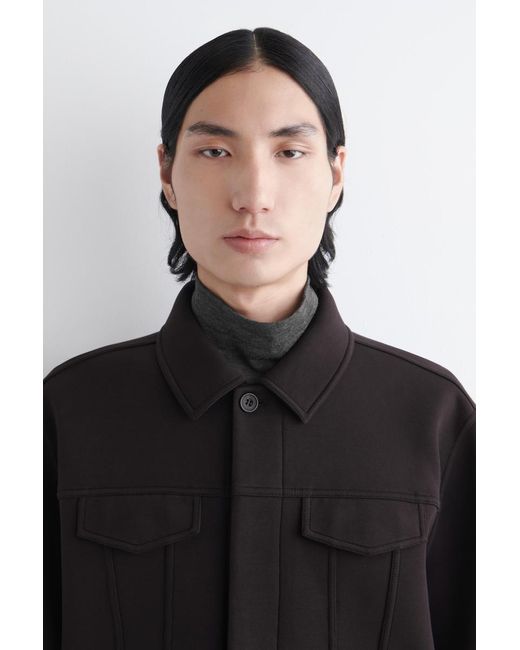 COS Black Scuba Trucker Jacket for men