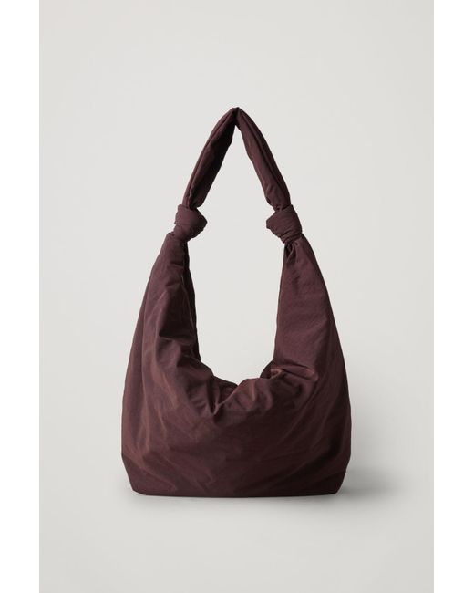 COS Red Draped Padded Shoulder Bag