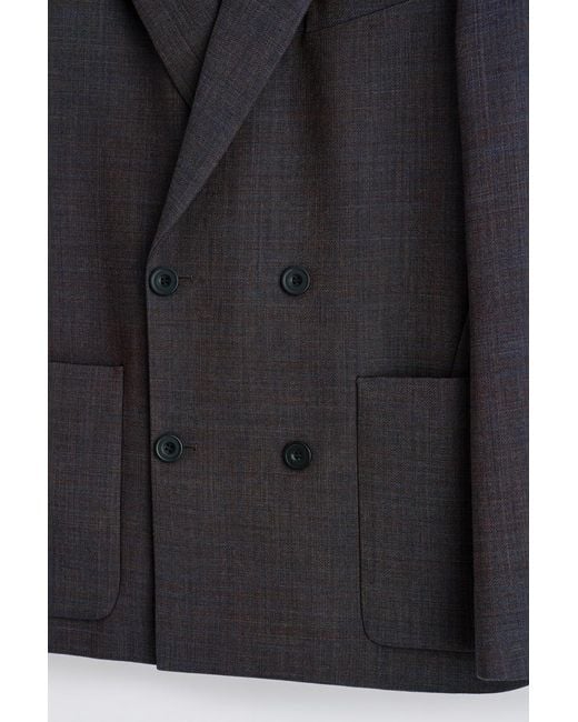 COS Black Unstructured Wool-Blend Blazer for men