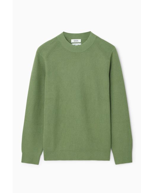 COS Green Ribbed-knit Sweater for men