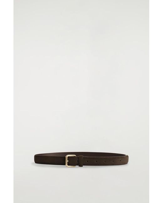 COS White Suede Belt for men