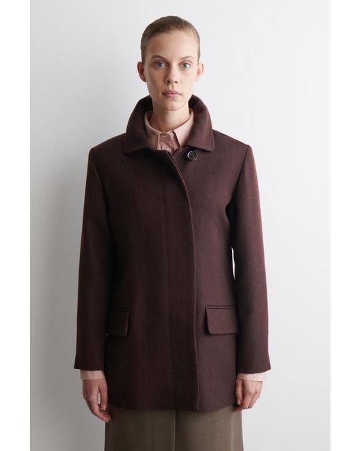 COS Brown Tailored Wool Jacket
