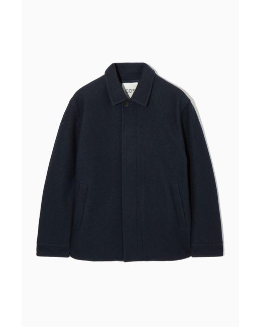 COS Felted Wool Jacket in Blue for Men Lyst