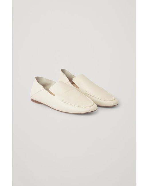 COS White Loafer Aus Leder
