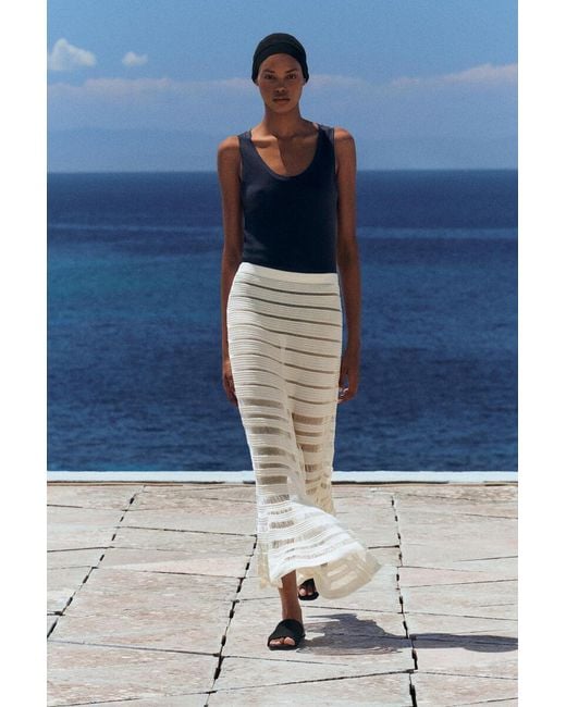 COS Blue Scoop-Neck Silk-Jersey Tank Top