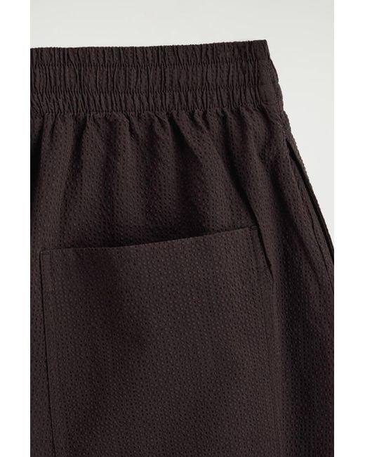 COS Brown Seersucker Culottes
