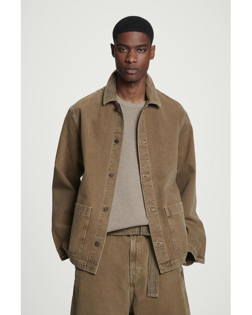 COS Lockere Utility-Hemdjacke Aus Denim in Natural für Herren