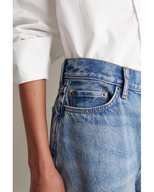 COS Blue High-rise Denim Shorts