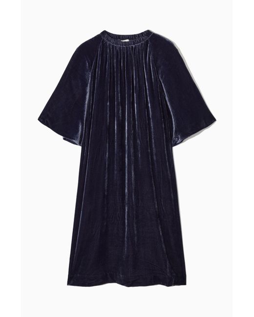 Cos blue deals velvet dress