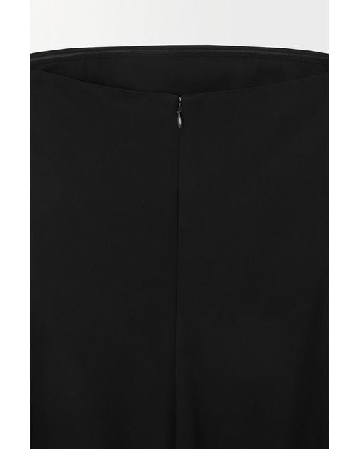 COS Black The Fishtail Bandeau Maxi Dress
