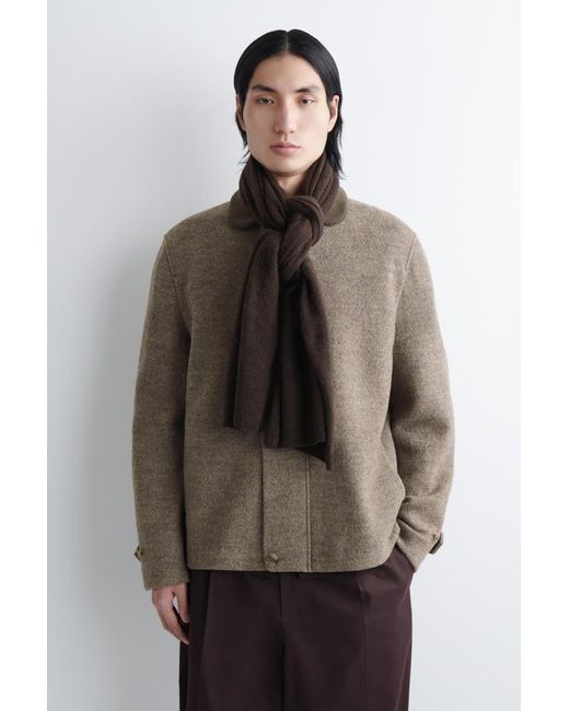 COS Brown Cashmere Scarf for men