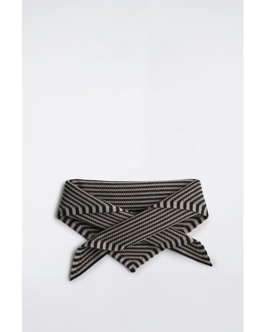 COS Natural Textured Merino Wool Scarf for men