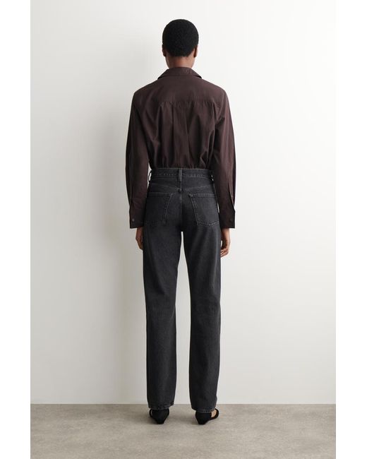 COS Black Pipeline Slim-Leg Jeans