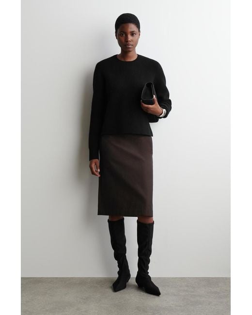 COS Black Merino Wool Crew-Neck Sweater
