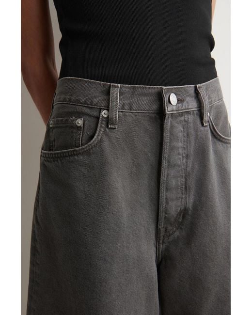 COS Gray Knee-Length Denim Shorts