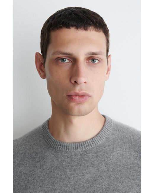 COS Gray Pure Cashmere Jumper for men