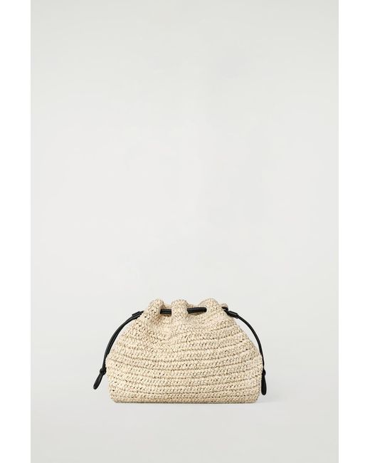 COS Natural Mini Cavatelli Clutch Bag