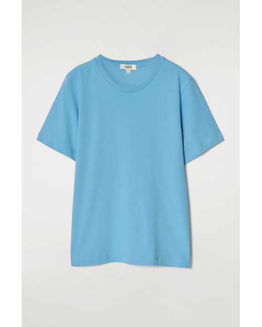 COS Blue Crew-neck Cotton T-shirt