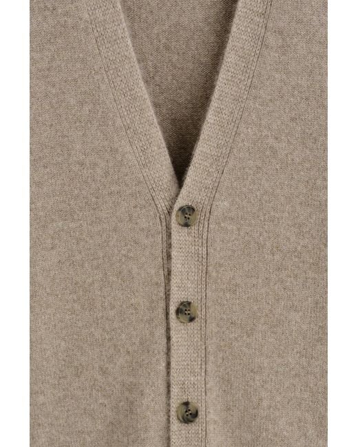 COS Natural Cashmere V-Neck Cardigan for men