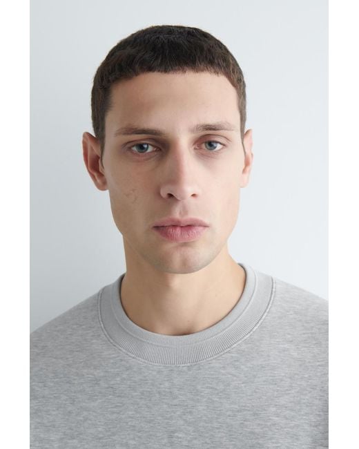 COS Gray Relaxed Scuba Sweatshirt for men