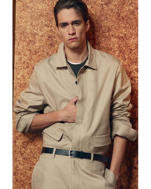 COS Natural Relaxed Cotton-Linen Overshirt for men