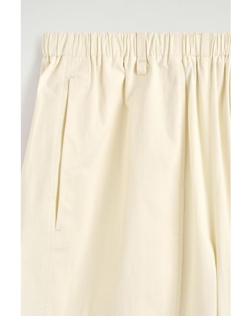 COS Natural Cotton Barrel-Leg Utility Pants