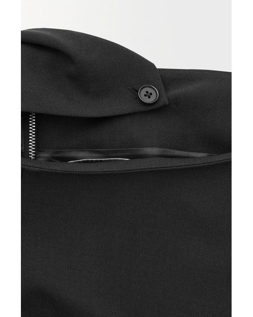 COS Black The Asymmetric Draped Mini Skirt