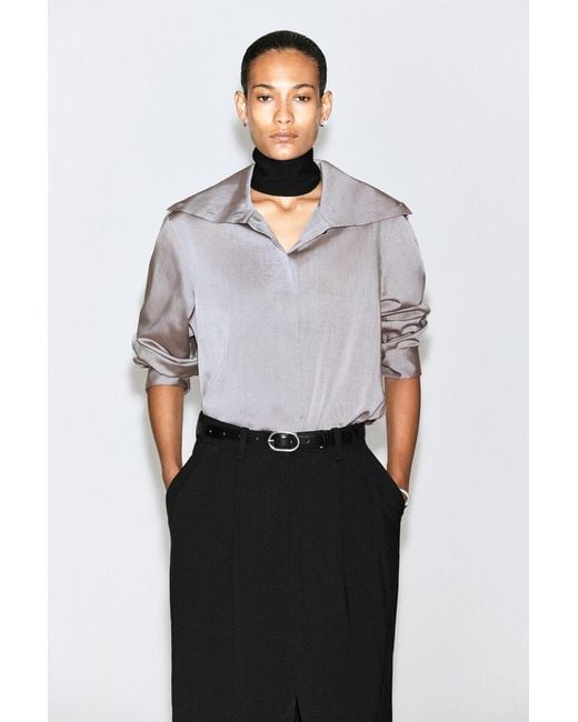 COS Black Merino Wool Neck Scarf