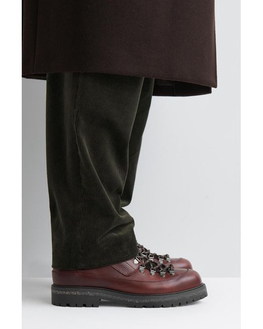 COS Brown Leather Hiking Boots for men