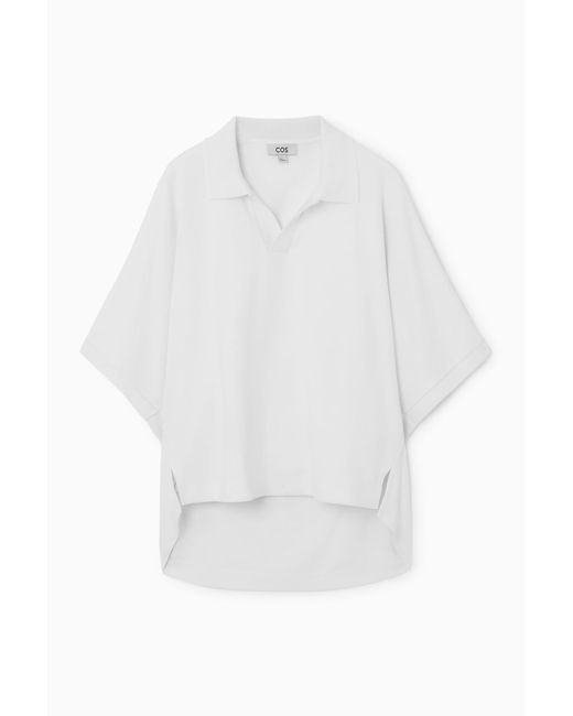 COS White Open-collar Polo Shirt