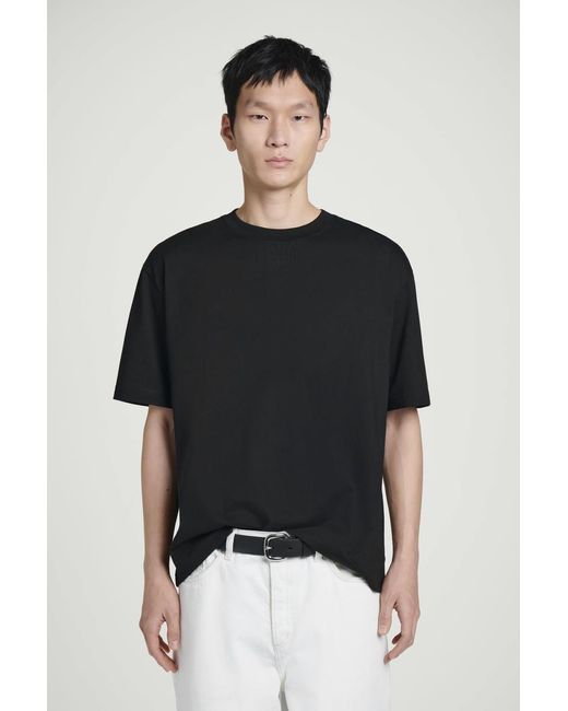 COS Lockeres Leichtes Baumwoll-T-Shirt in Black für Herren