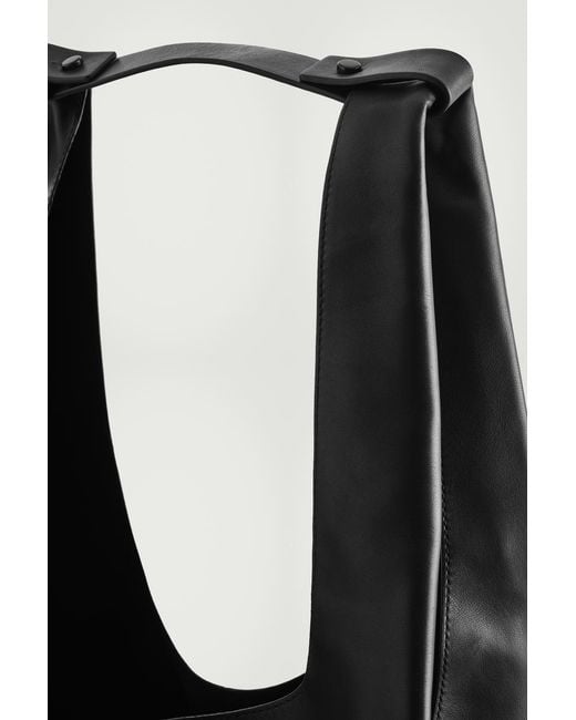 COS Black Slouchy Tote Bag - Leather for men