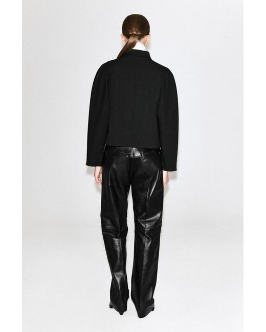 COS Black Sculpted Stand-Collar Jacket