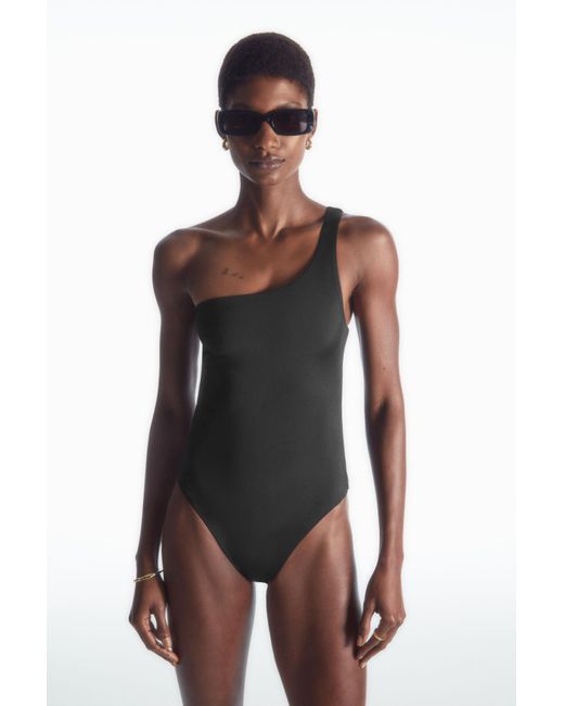 COS Black One-shoulder Swimsuit