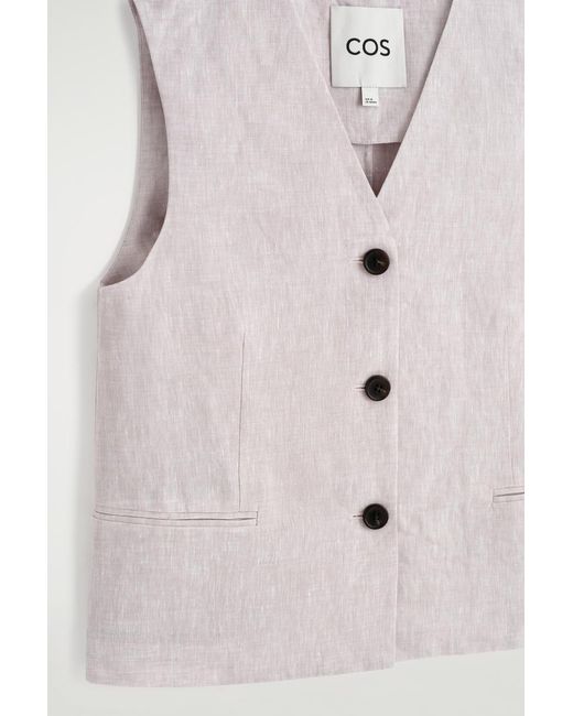 COS Pink Linen Vest