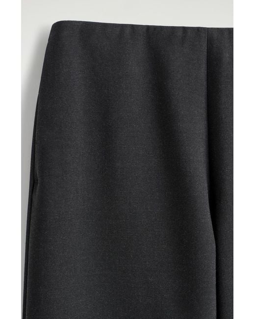 COS Black Barrel-Leg Pants